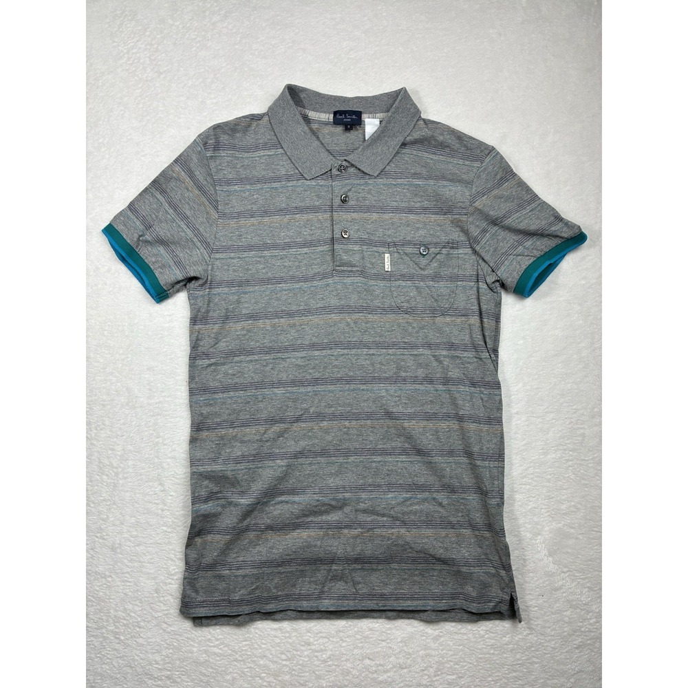 Men's Paul Smith Short Sleeve Gray Polo Shirt Size Small